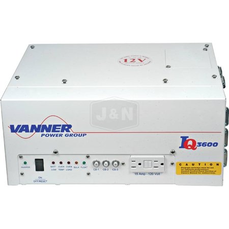 Power Inverter, Modified Sine Wave, 8,000 W Peak, 3,600 W Continuous, 2 Outlets -  AFTERMARKET, VAN-IQ12-3600-JN